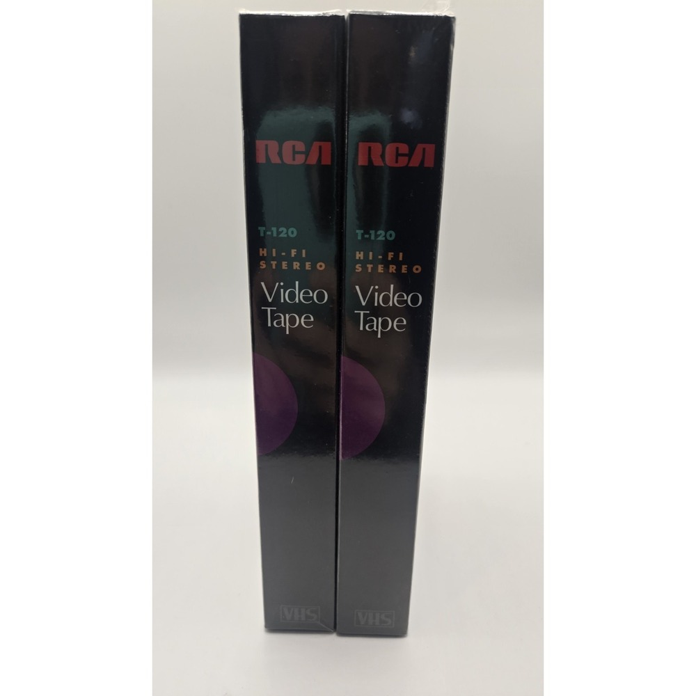 RCA T-120 6 Hours Hi-fi Stereo Blank Video VHS Tape Premium Daily Use SEALED Two
